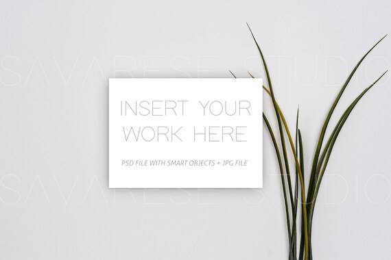 5x7 Card Mockup Card Mock Up Invitation Mock Up Wedding Etsy