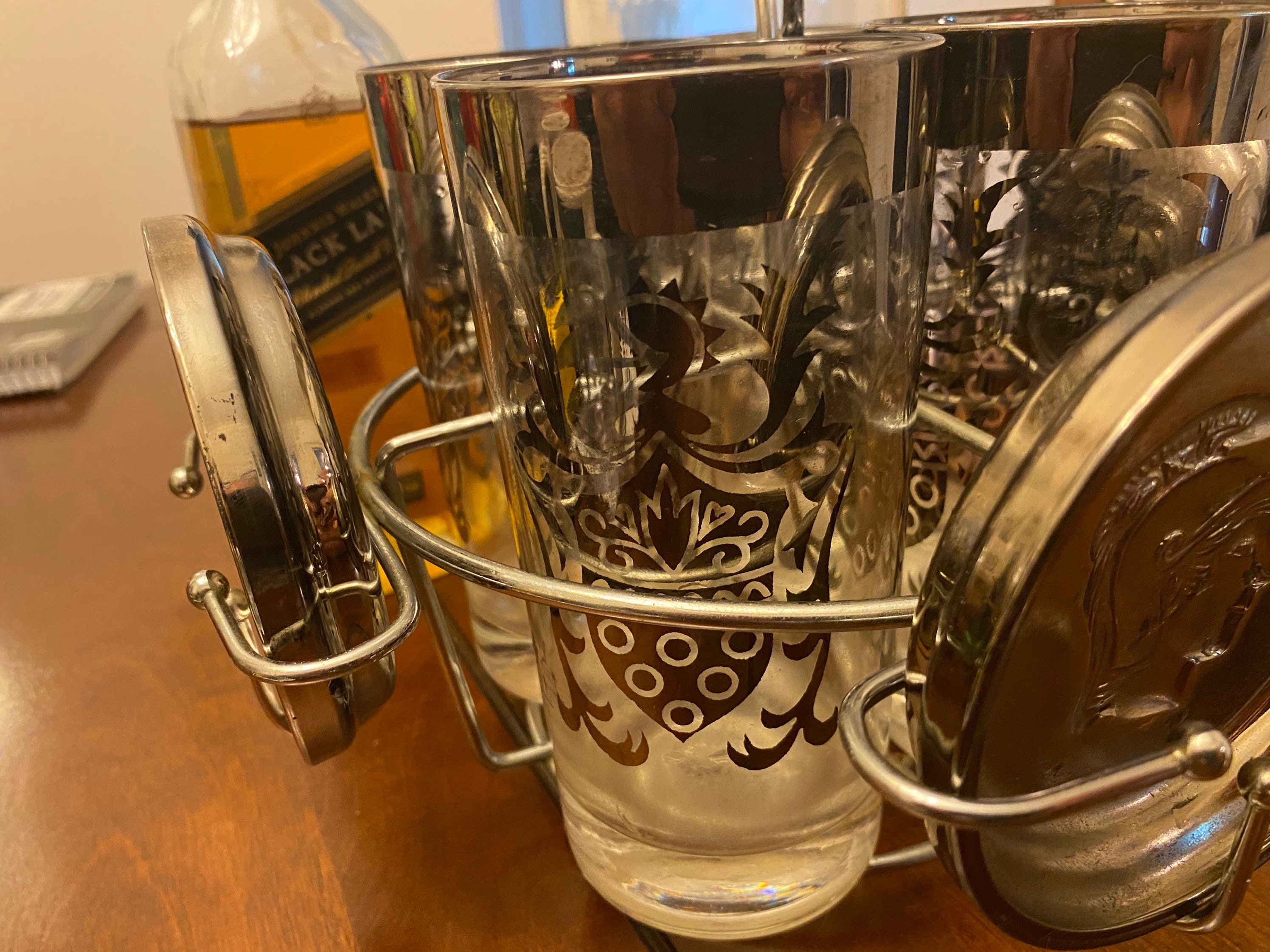 Vintage 1950s Kimiko Highball Glassware Set of Four Glasses Etsy