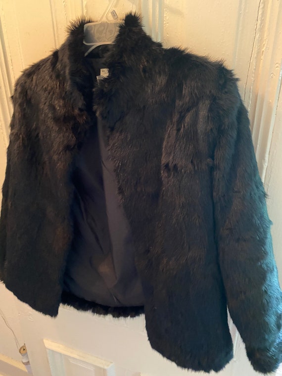 Vintage 1980s French Rabbit Fur Coat - image 1