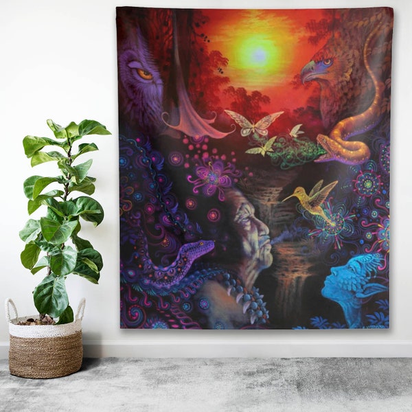 The Shaman Ayahuasca Vision Indoor Wall Tapestry