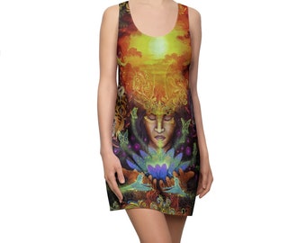 Jungle Visions Cut & Sew Racerback Dress | Stunning Ayahuasca Artwork