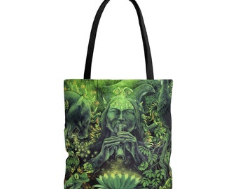 Jungle Melodies | Shamanic Ayahuasca Art | Tote Bag