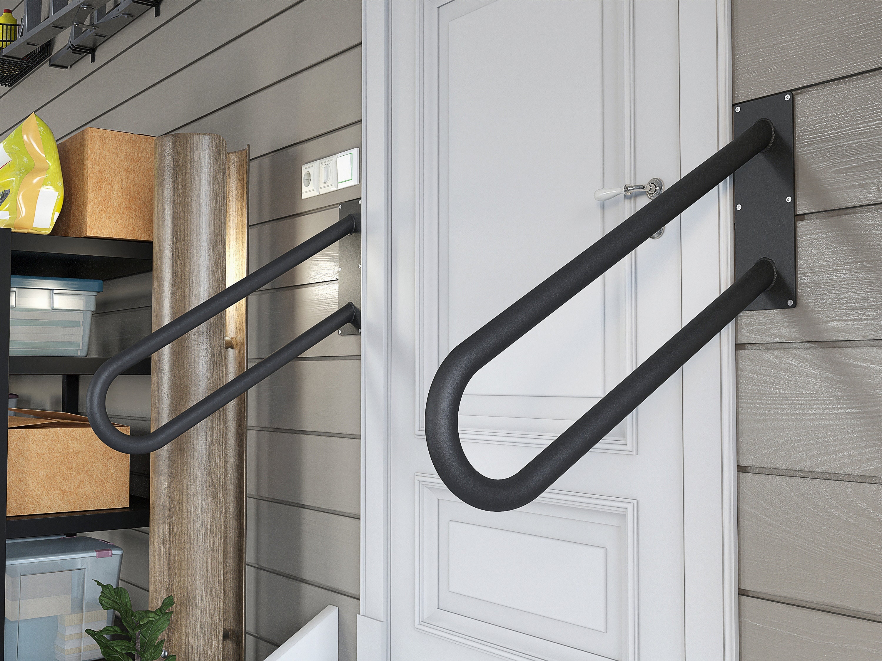 Decorative safety grab rail for stairs, handrail. grabrail for garage 1