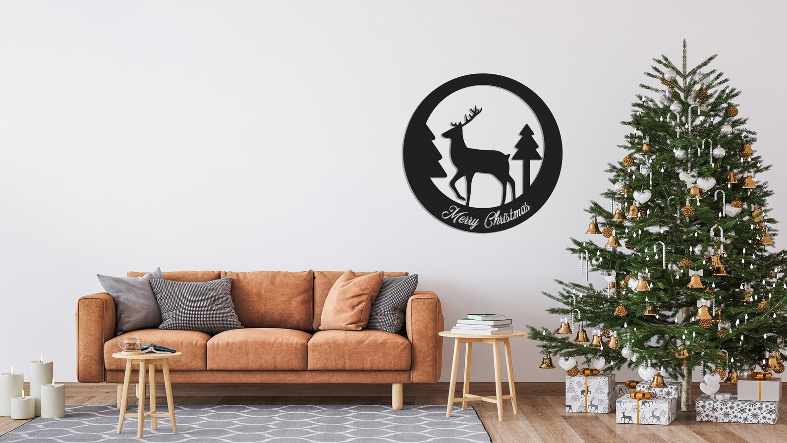 Christmas Metal Wall Art Metal Wall Decor Living Room Etsy