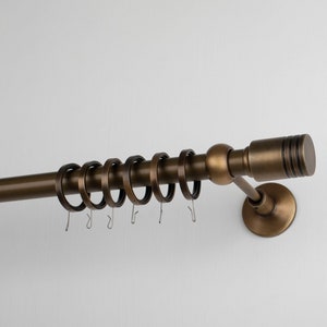 Ziggy 25 mm Antique Brass Curtain Pole Set