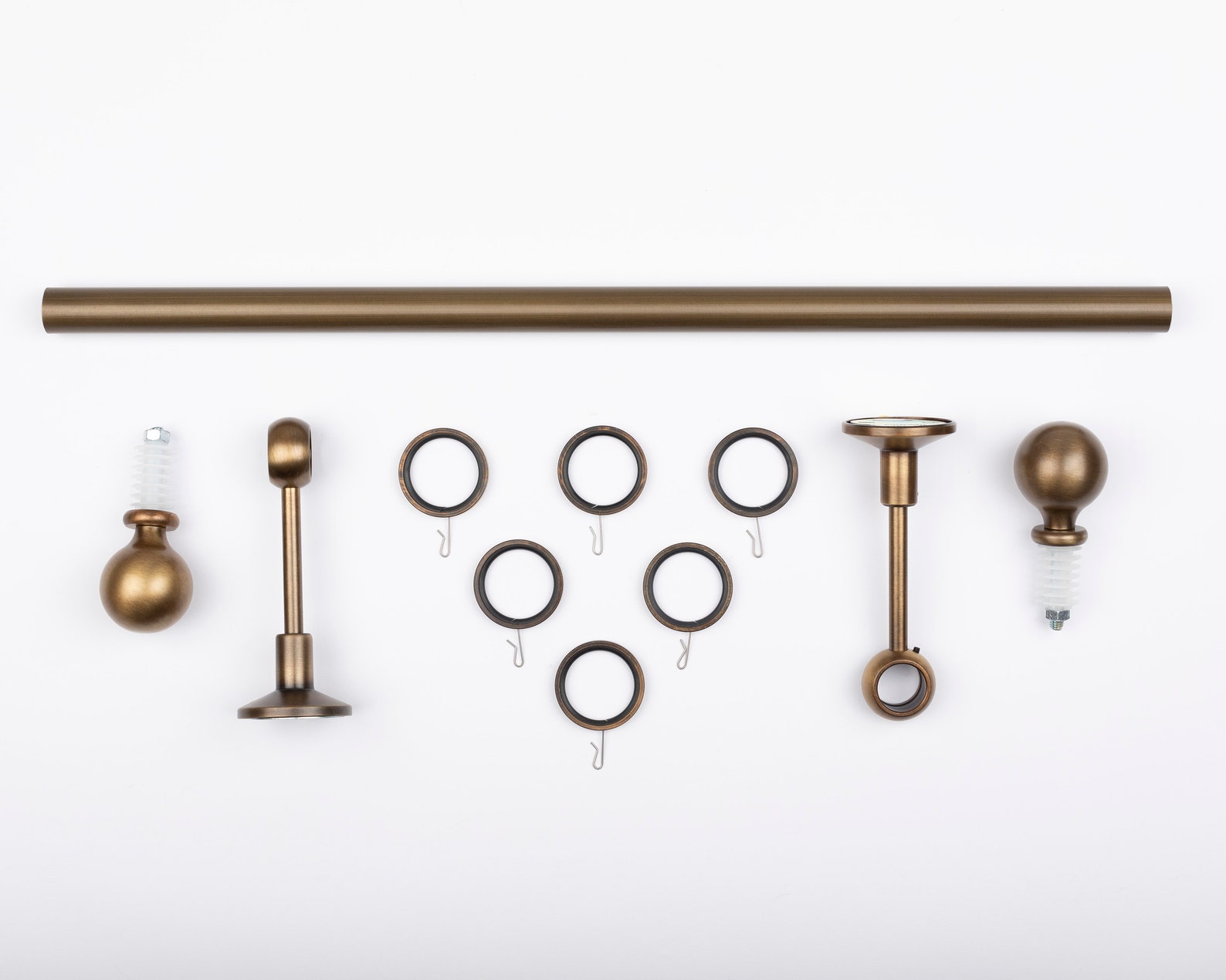 Stacie 25 Mm Antique Brass Curtain Pole Set Etsy