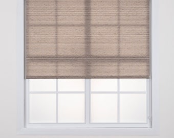 Sevilla Brown - Woven textured roller blind, custom made roller shade, roller blind with woven texture, window shade