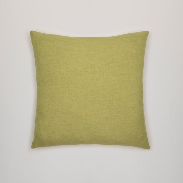 Marrakech/ Pistachio Green Cotton Throw Pillow Cover