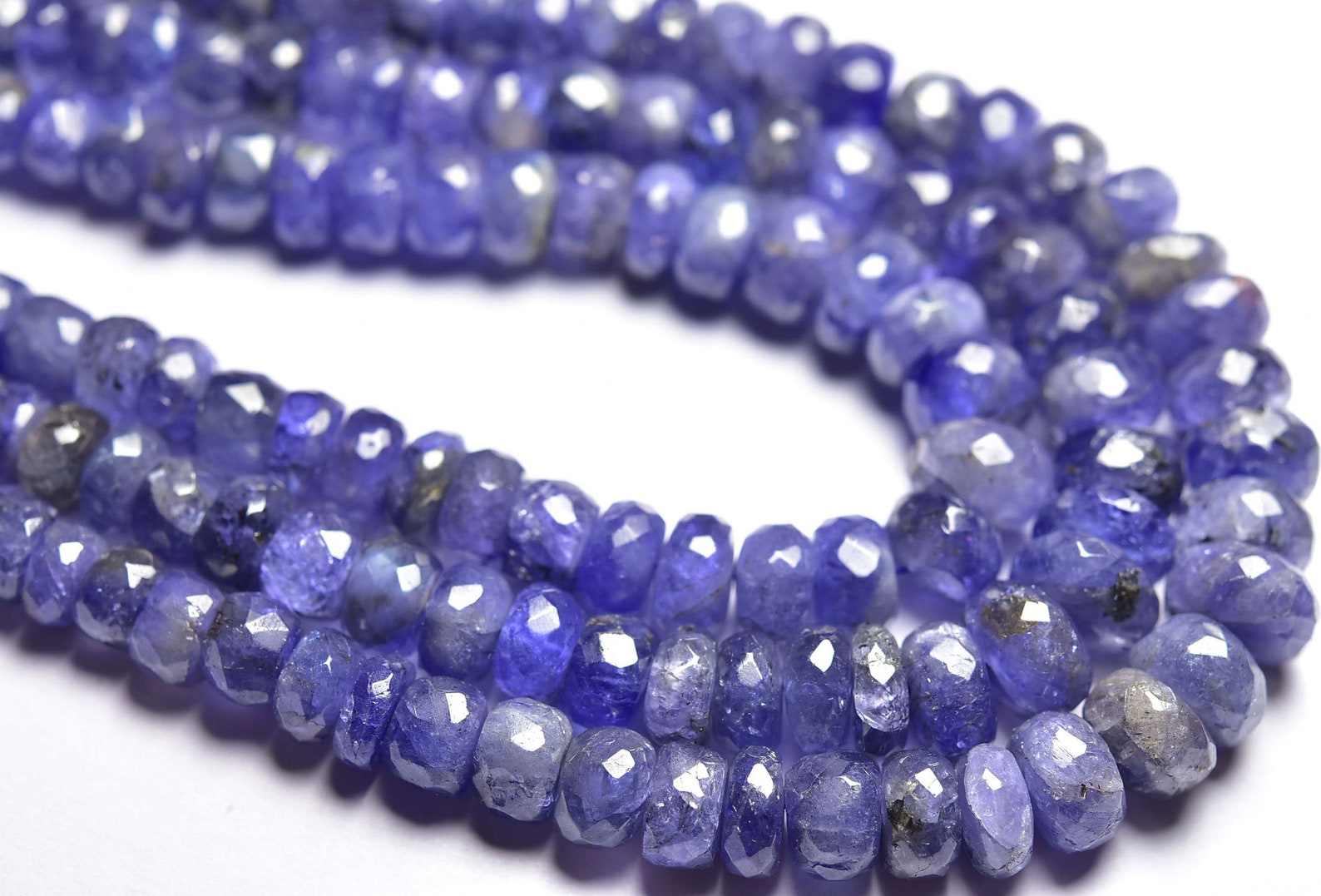 Big Tanzanite Beads Natural Faceted Tanzanite Rondelle Etsy UK