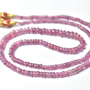 Beautiful Ruby Rondelle Bead - 19 inches - Natural Smooth Ruby Rondelle Beads Strands - Size is 3 - 5.5 mm #1746