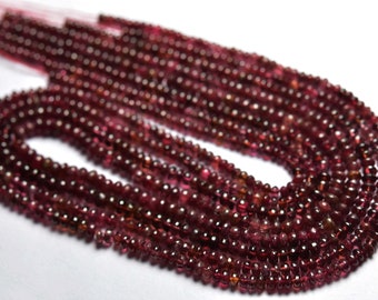 16 Inches Long Strand,Natural Burma Pink Spinel Faceted Rondelles Size 4-2.25mm 003