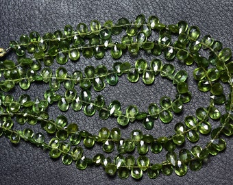 天然宝石、ボトルグリーンアパタイト、7 x 5 mmサイズのファセット加工