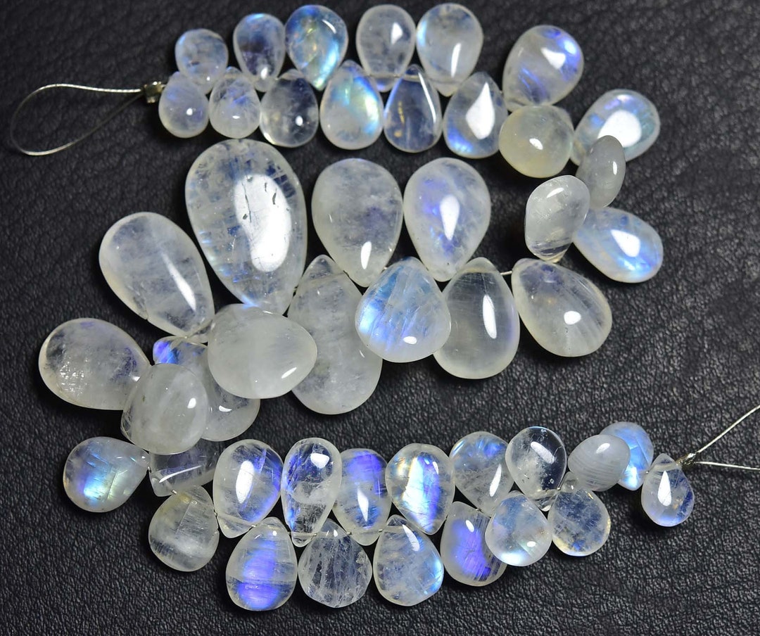 Big Rainbow Moonstone 7 Inches Natural Beautiful Smooth Blue Flashes ...