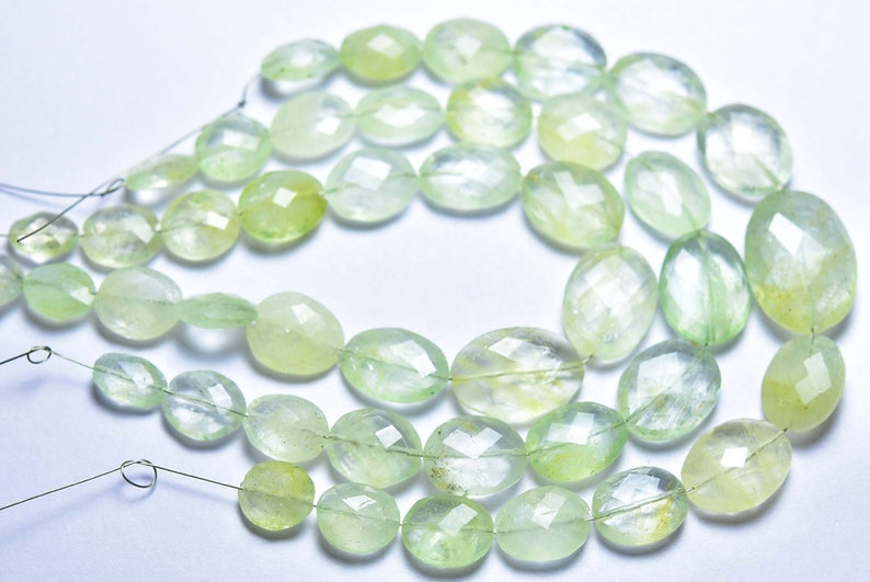 Heliodor Oval Beads 7 Inches Natural Faceted Heliodor Oval Briolettes Size is 7x9-10x15 mm 1605 image 3