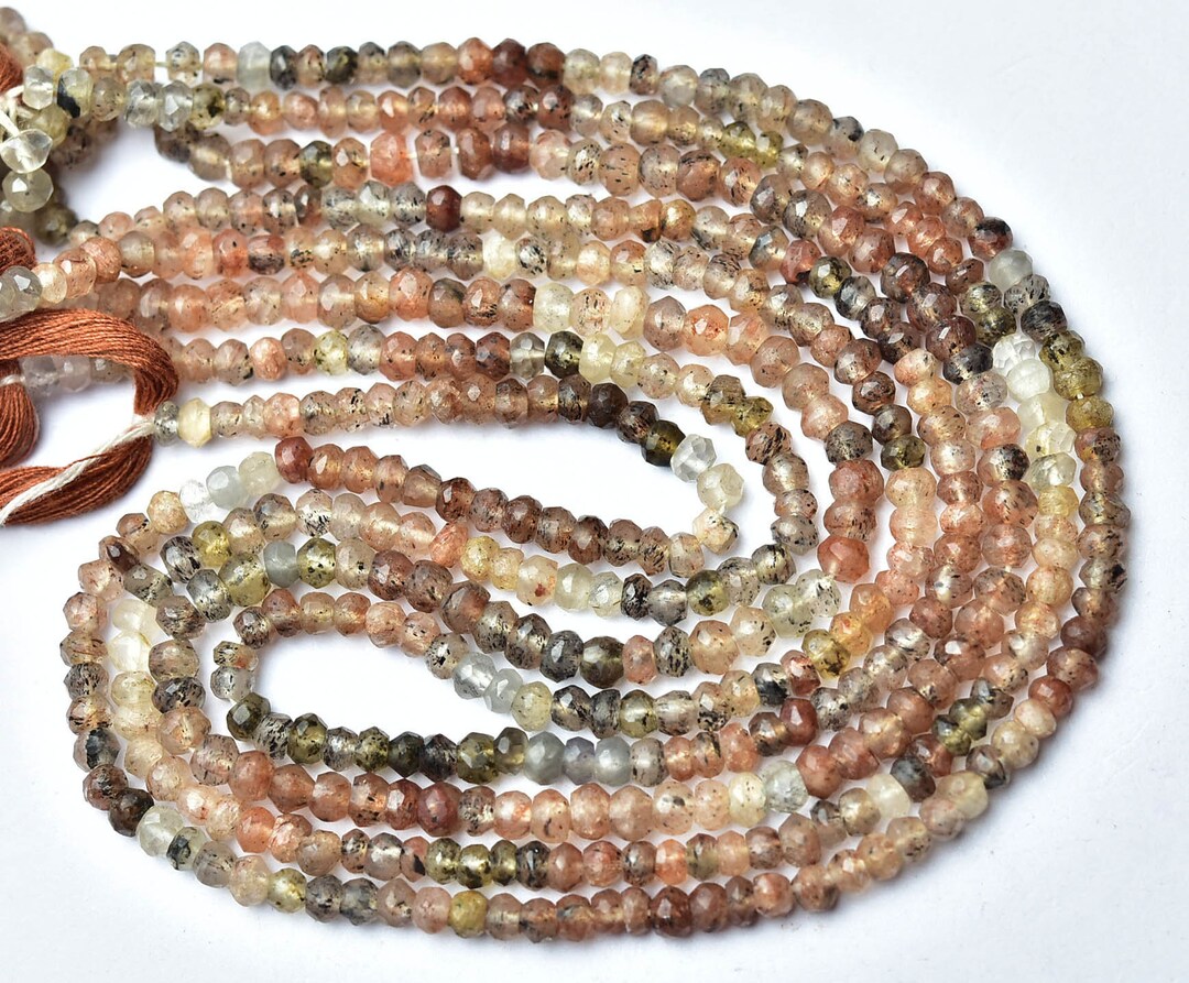 Superb Copper Quartz Rondelle Beads - 13 Inches - Natural Beautiful ...