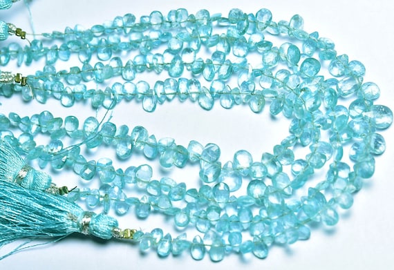 ネオンブルーアパタイト 宝石質ファセットビーズ連材セット ネオン