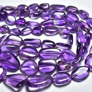 Super Qualität Große Amethyst Nugget Perle - 8 Zoll - Natürliche Glatte Amethyst Nuggets - Größe ist 8 - 17 mm #2118