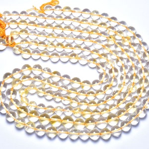 Citrine Round Beads - 16 Inches - Natural Clean Citrine Smooth Round Beads,,Size is 7mm,#40