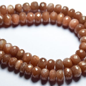 Chocolate Moonstone Rondelle Beads - 8 inches - Natural Beautiful Chocolate Moonstone Faceted Rondelle - Size is 8.5 - 9.5mm #1678