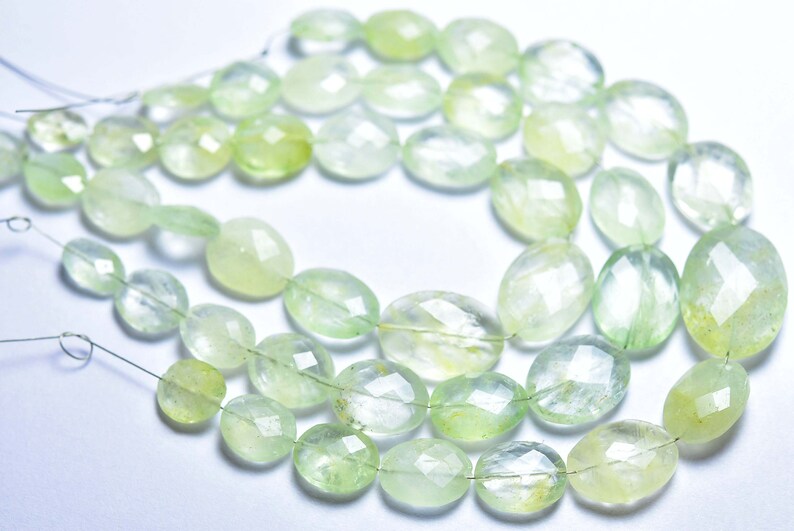 Heliodor Oval Beads 7 Inches Natural Faceted Heliodor Oval Briolettes Size is 7x9-10x15 mm 1605 image 5