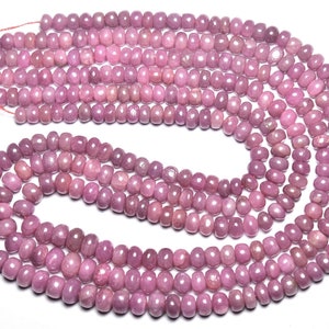 Beautiful Ruby Rondelle Beads - 14 Inches - Natural Untreated Amazing Ruby Smooth Big Rondelles - Size is 4 - 6 mm #462