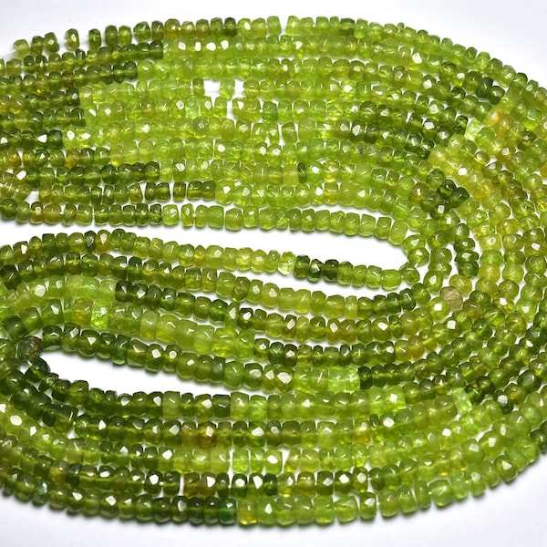 16 inches Idocrase Vesuvianite  Rondelle Beads - Natural Beautiful Faceted Idocrase Vesuvianite Rondelle - Size is 3-4 mm #1078