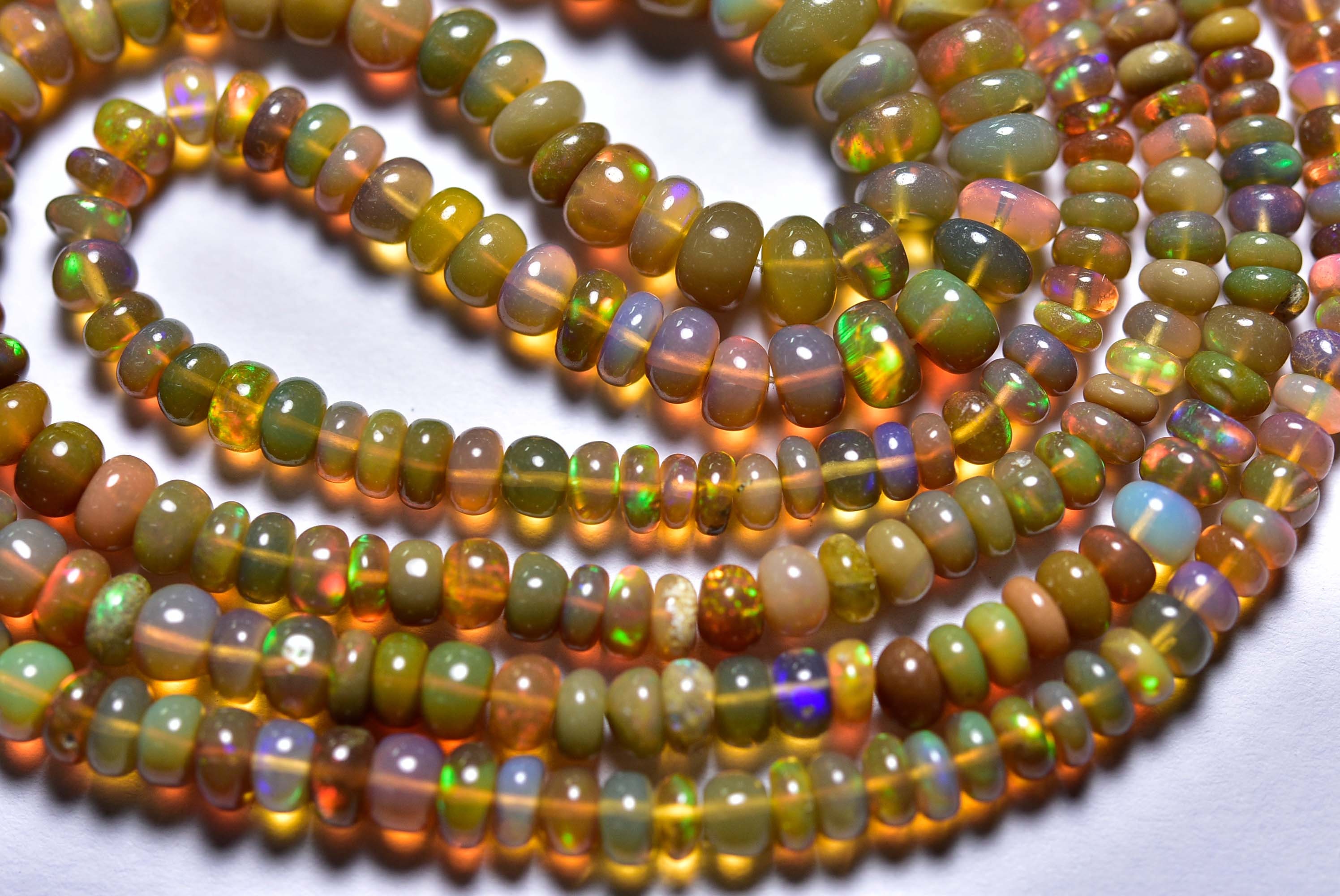 Ethiopian Opal Rondelle Beads 17.5 Inchessuper Quality - Etsy