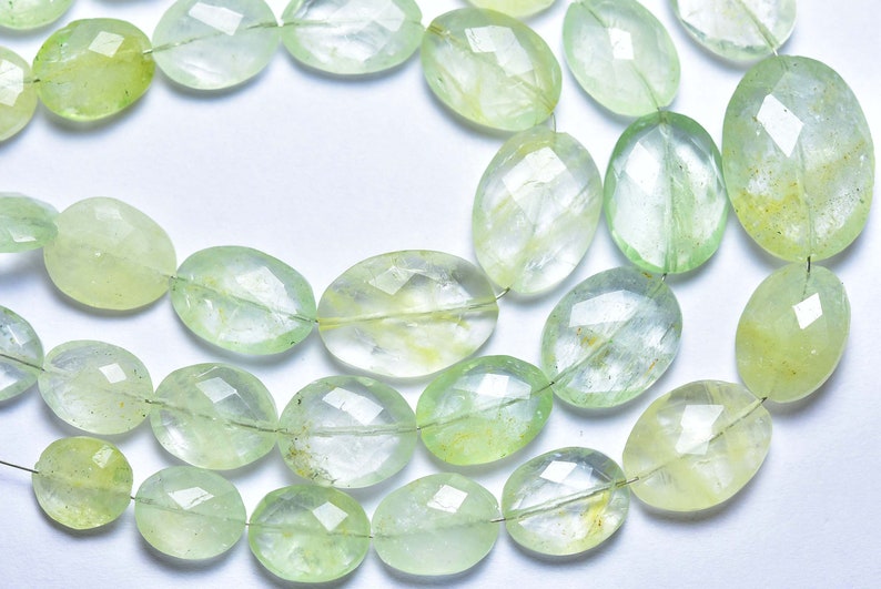 Heliodor Oval Beads 7 Inches Natural Faceted Heliodor Oval Briolettes Size is 7x9-10x15 mm 1605 image 2