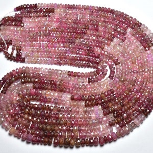 Beautiful Red Spinel Rondelle Beads - 16 inches Natural Faceted Burmeese Red Spinel Rondelles - Size is 3.5 -4.5 mm #2021