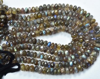 2pcs 2x4mm Natural Red Jade Faceted Gemstone Beads Stretchy