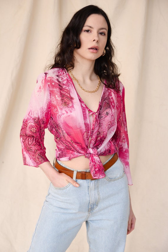 Pink Paisley Vintage Shawl M