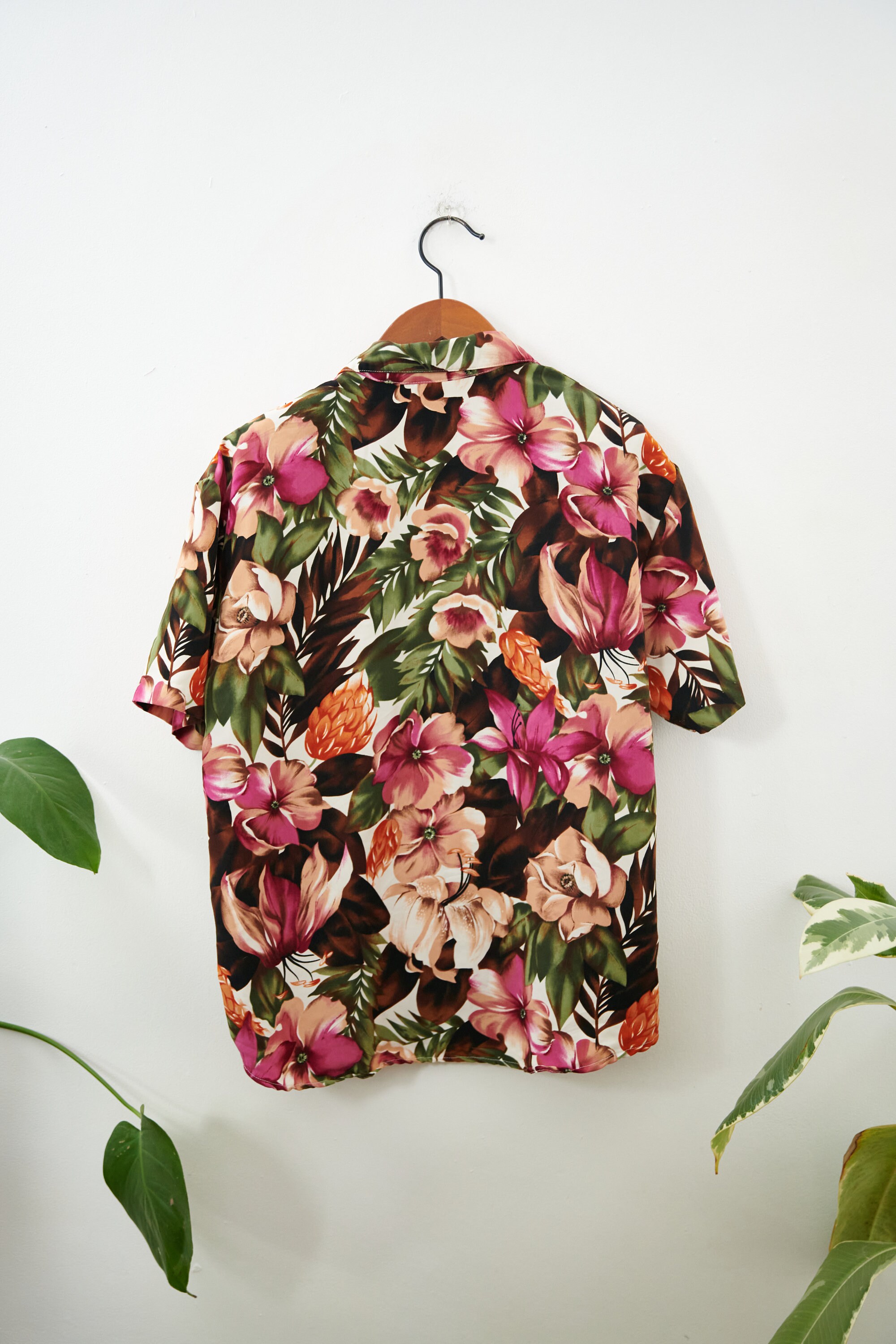 Cream/green/purple Vintage Floral Boxy Blouse - L - Etsy