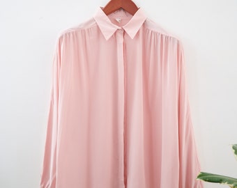 Light Pink Vintage Blouse - XL