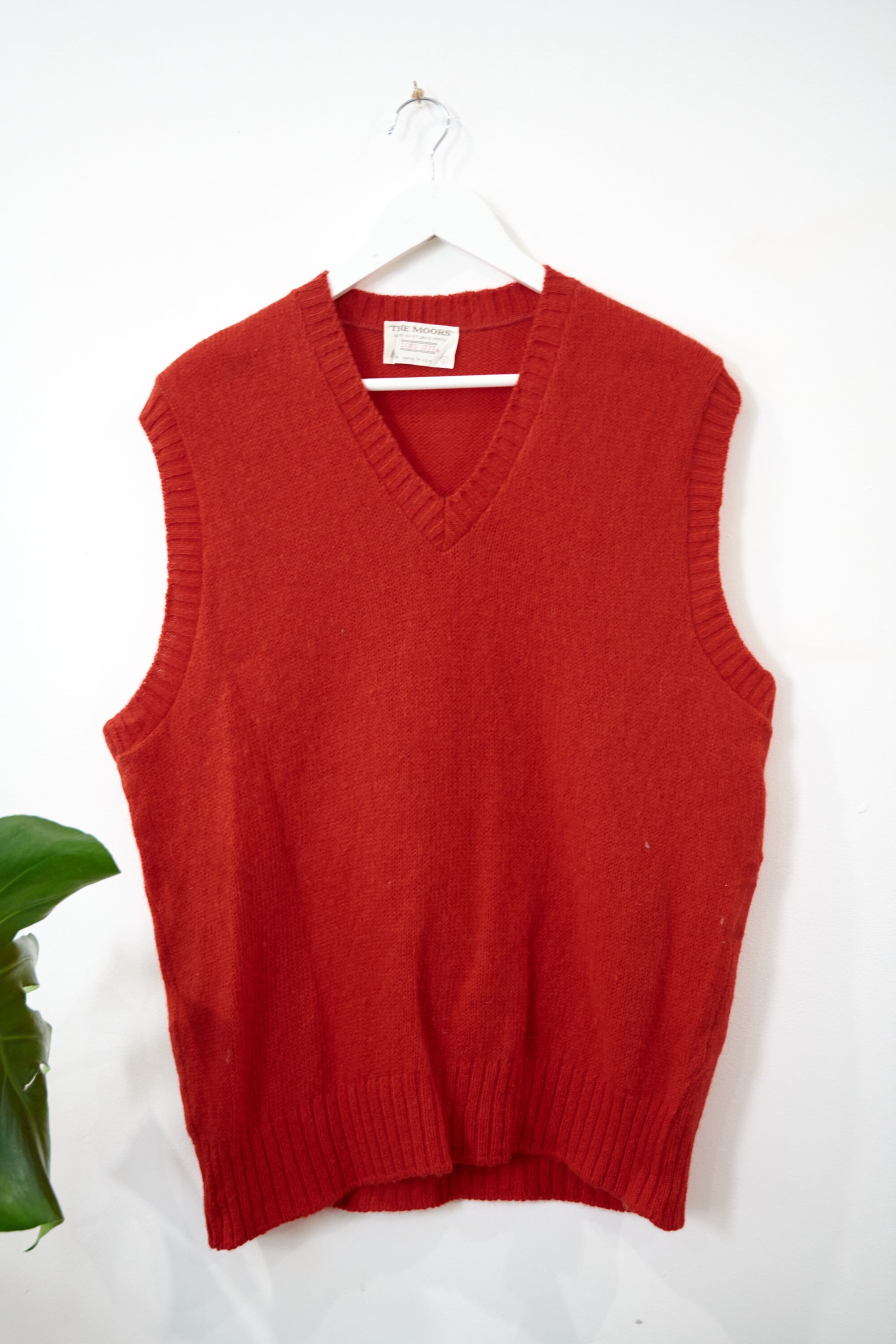 Red Vintage Sleeveless Jumper Etsy UK