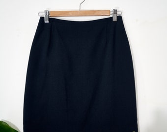 Navy Blue Vintage Mini Skirt - S