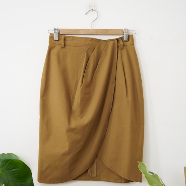 Camel Brown Vintage Skirt - S