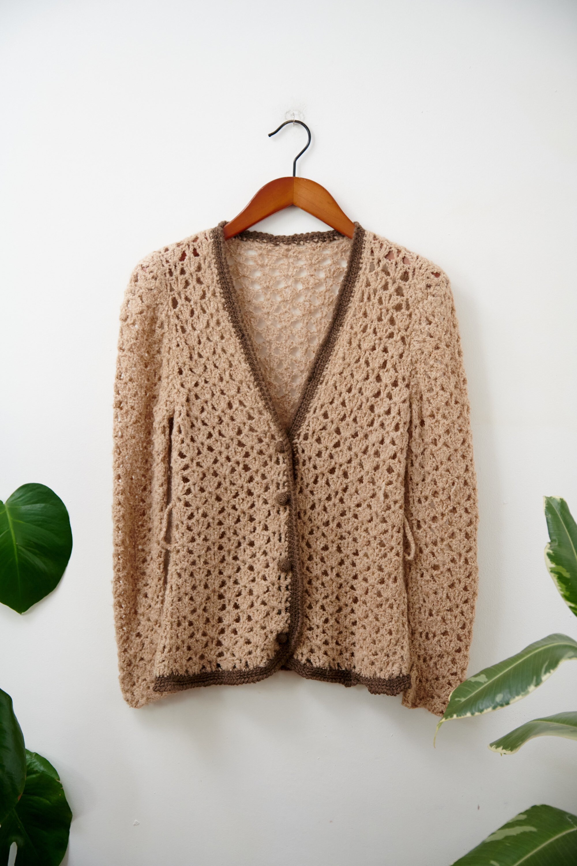 Light brown long cardigan sale