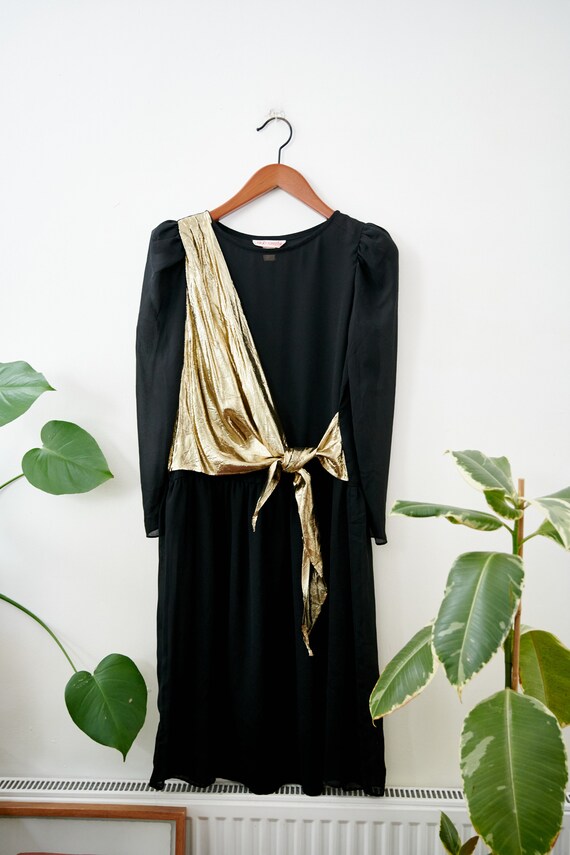 Black and gold sheer dress hotsell