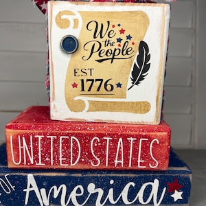 Patriotic stacking blocks- United States of America