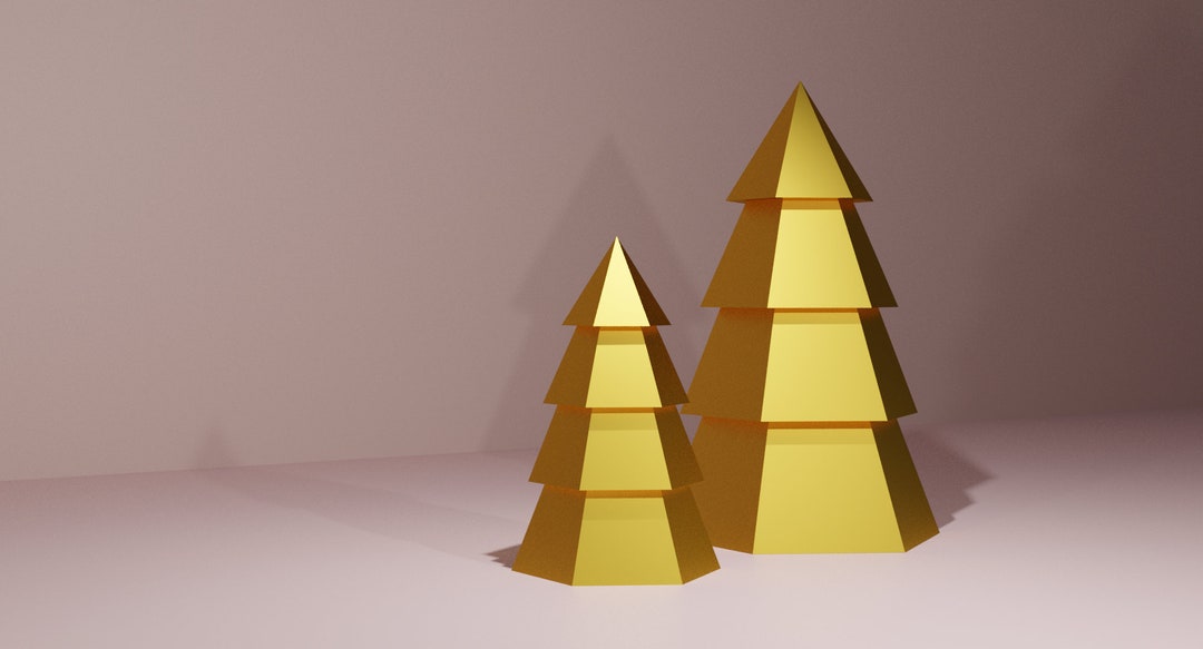Paper Christmas Tree DIY | Papercraft 3D Low Poly Origami Template PDF ...