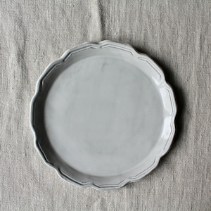 Dinerbord, Keramisch bord, gesneden, golvende rand, Foodstylist, Wabisabi