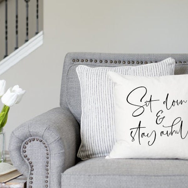 Sit Stay Pillows Etsy