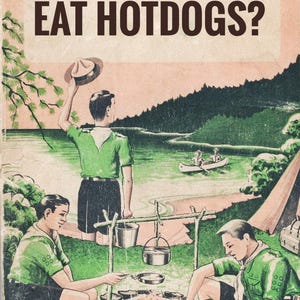 Bizarre carte postale 5 x 7 : est-ce gay de manger des hot-dogs ?
