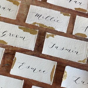 Gold Leaf Wedding Place Cards image 7