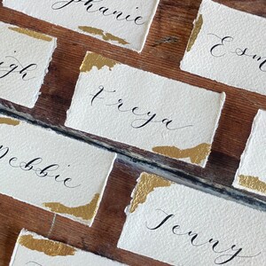 Gold Leaf Wedding Place Cards image 4