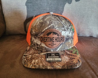 Heures supplémentaires pour bull shit pay.new world patch en cuir Trucker snapback mesh back hat cap Richmen Richmond Richardson 112