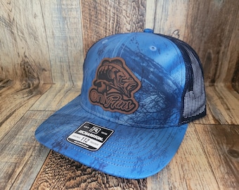 Onlyfins Fishing chapeau en cuir avec écusson Richardson 112 Mossy Oak ADN camo/noir Nouveau