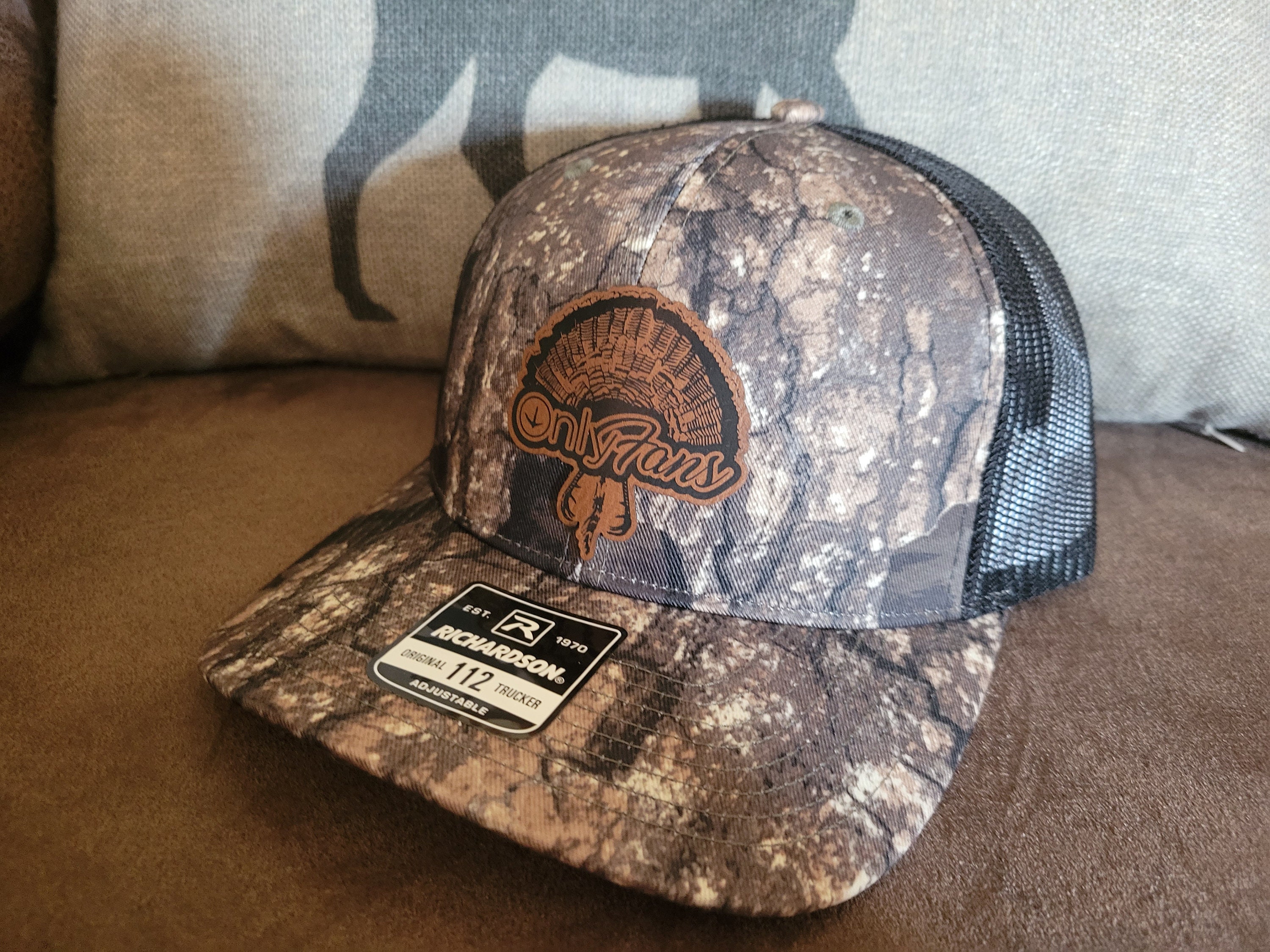 Old School Duck Camo Rope Hat - Wood Duck Logo - Leather Patch Hats