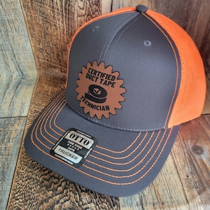 Certifierad tejptekniker lädermärke Trucker snapback mesh back hat Otto 112-1
