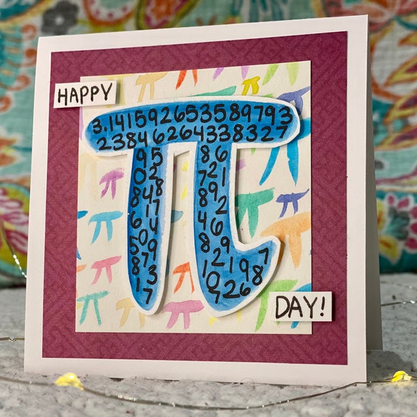 Geek out on π Day with our Handmade Pi Card! Math elegance, customized greetings, and nerd chic in one unique gift for enthusiasts!  #PiDay